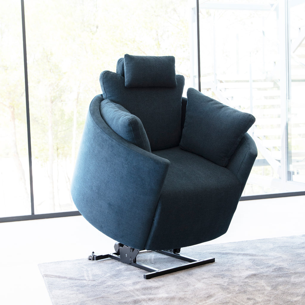 The Moonrise Powerlift reclining armchair by Fama. Shop online with UK mainland delivery available.