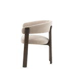 Modern chair with beige cushioned seat and backrest