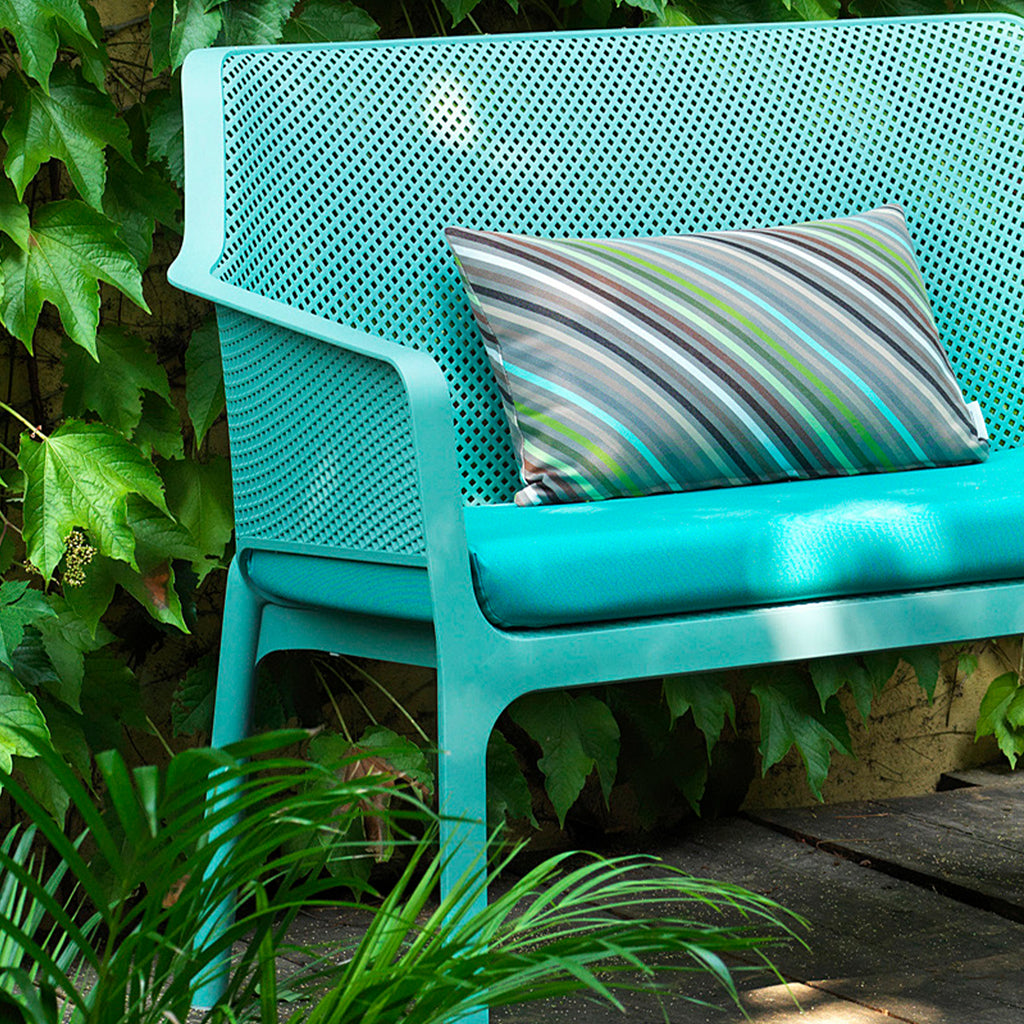 7cm thick net bench seat cushion in turquoise or Sardinia colour finish 36338.00.072