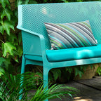 7cm thick net bench seat cushion in turquoise or Sardinia colour finish 36338.00.072