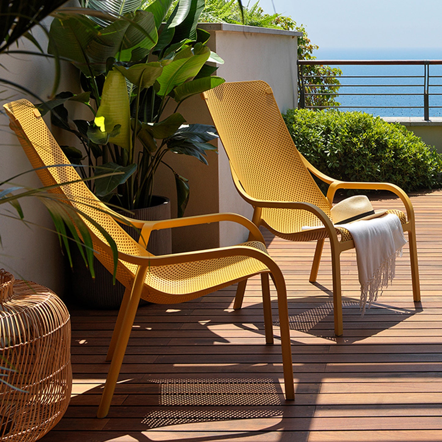 Mustard Yellow Or Senape Net Lounge chair By Nardi Outdoor - 40329.56.000