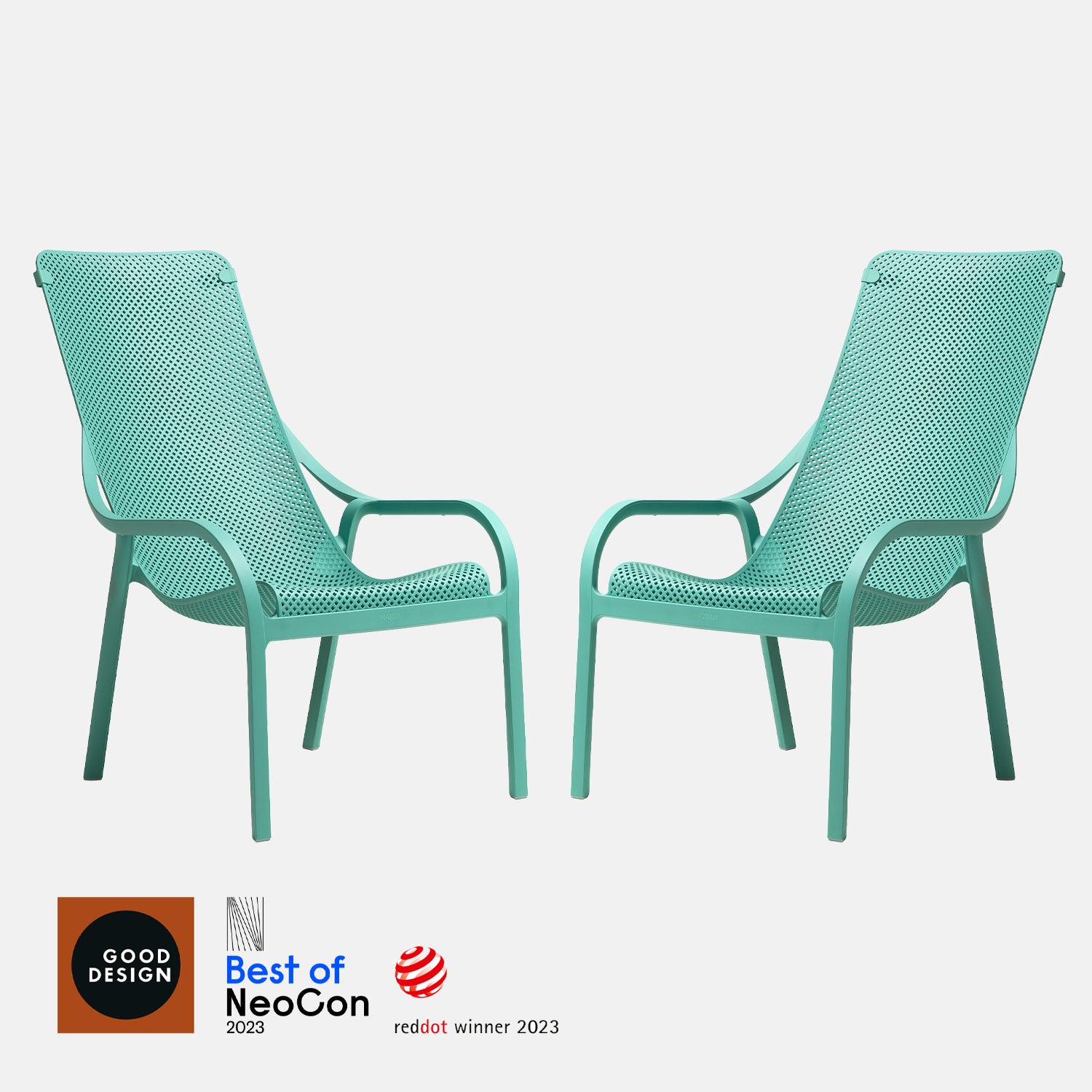 Garden Set - x2 Net Lounge Chairs By Nardi