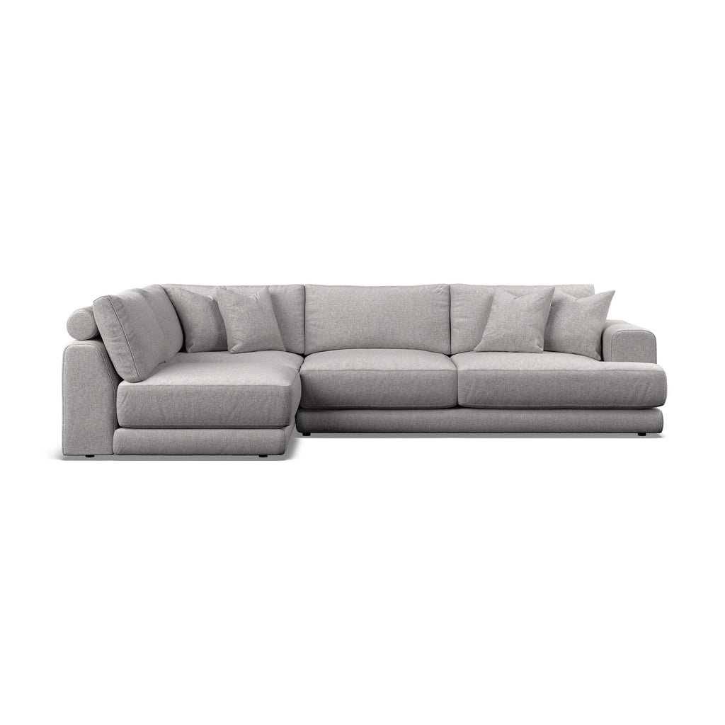 Willa Large Grey Corner Sofa Right Hand Facing On A White Background