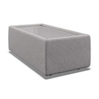 Willa Rectangular Upholstered Table With Glass Top