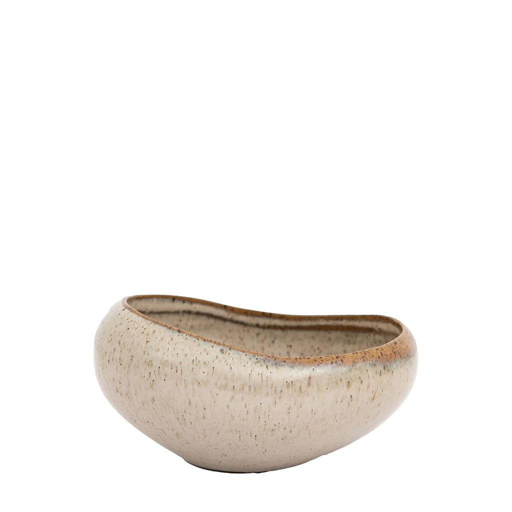 White ceramic bowl with smooth glazed finish