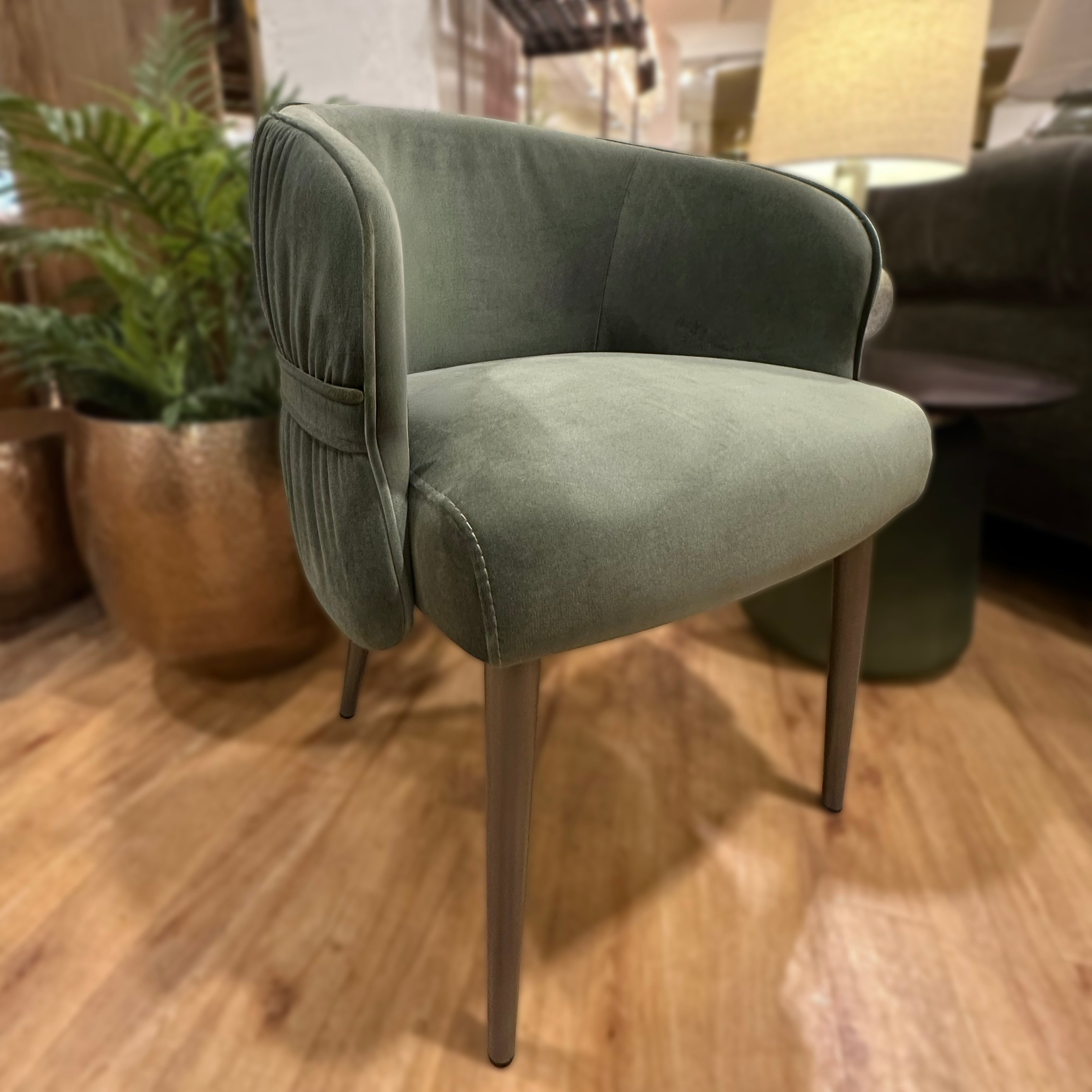 CLEARANCE - Olive Dining Chair, Set Of 2 - Green Velvet