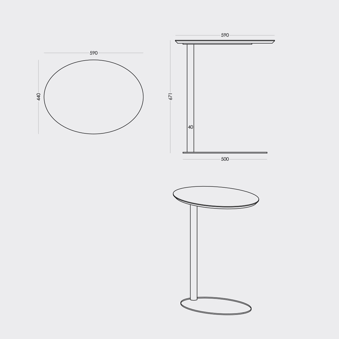 The Fama Olivia table is 671mm high & 590mm wide. Shop all Fama tables online.