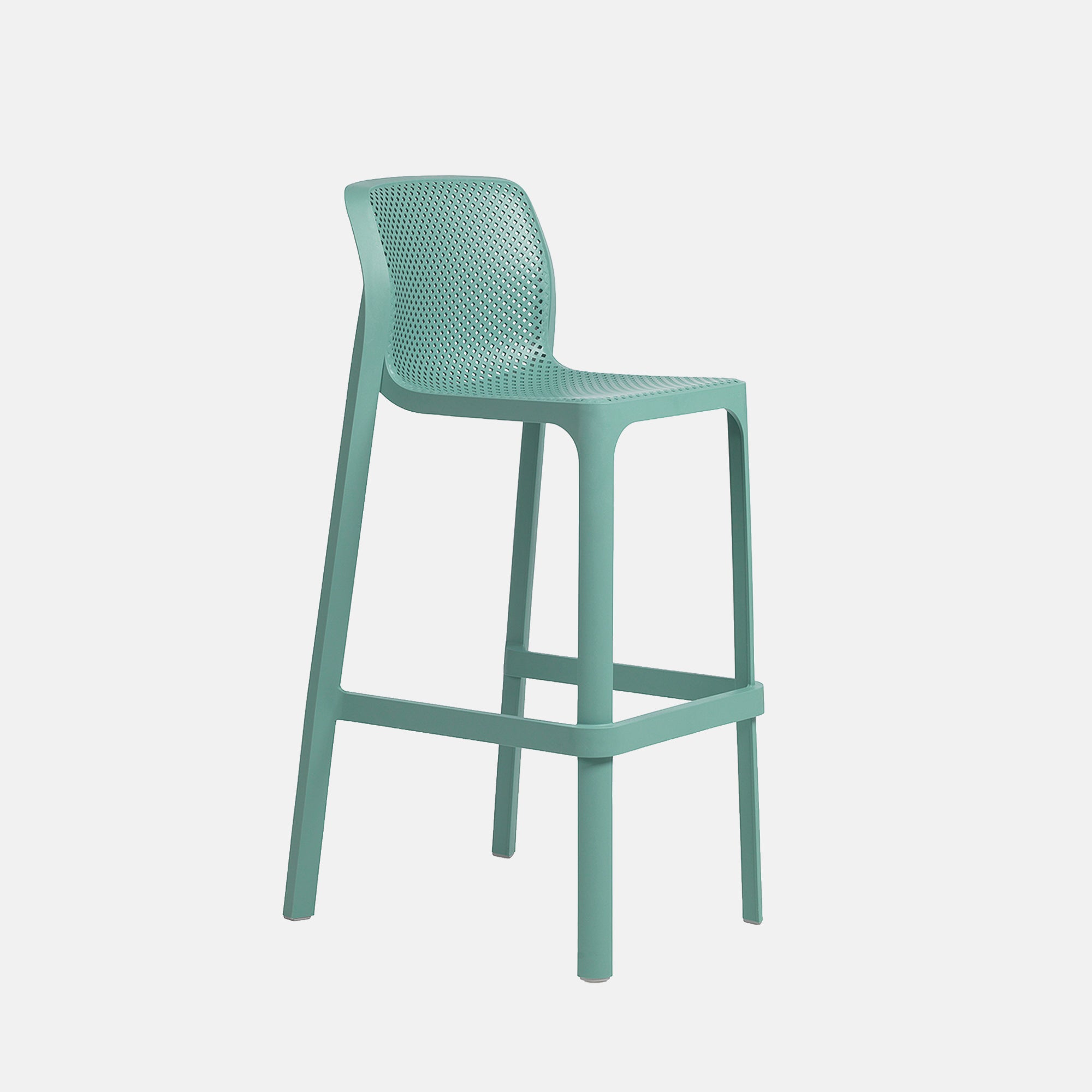 Turquoise bar stool on a white background