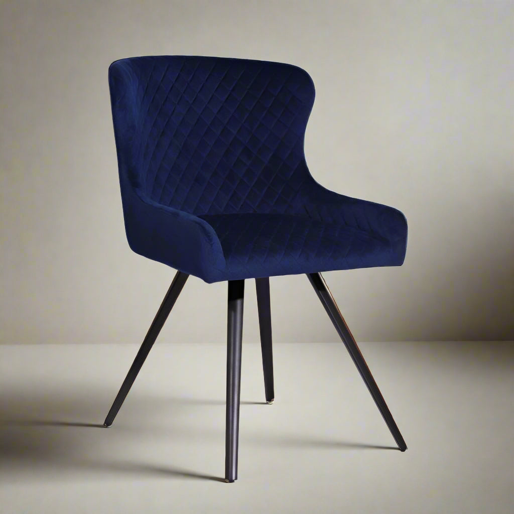 Bilbao Dining Chair - Velvet Blue