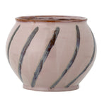 Vintage-style rose flower pot with detailed floral pattern