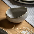 Tone pebble glaze ceramic bowl with textured finish