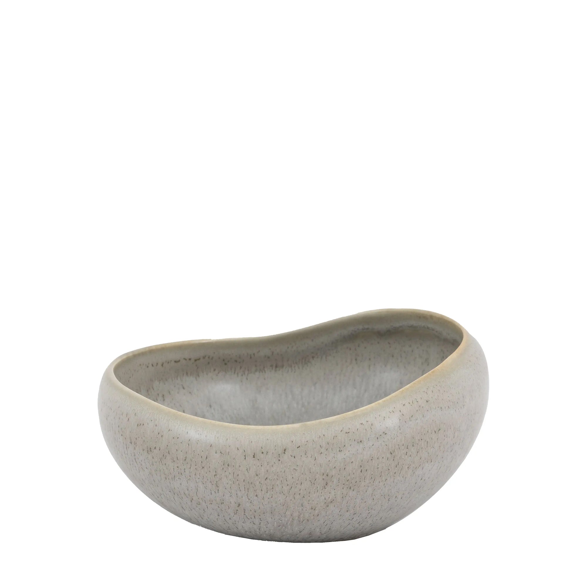 Stone coloured pebble glaze bowl for modern serve ware
