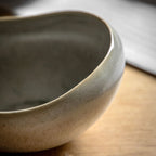 Pebble glaze ceramic bowl in a soft stone finish