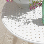 Round adjustable height garden table By Nardi Outdoor - Shop the Step online in white finish.