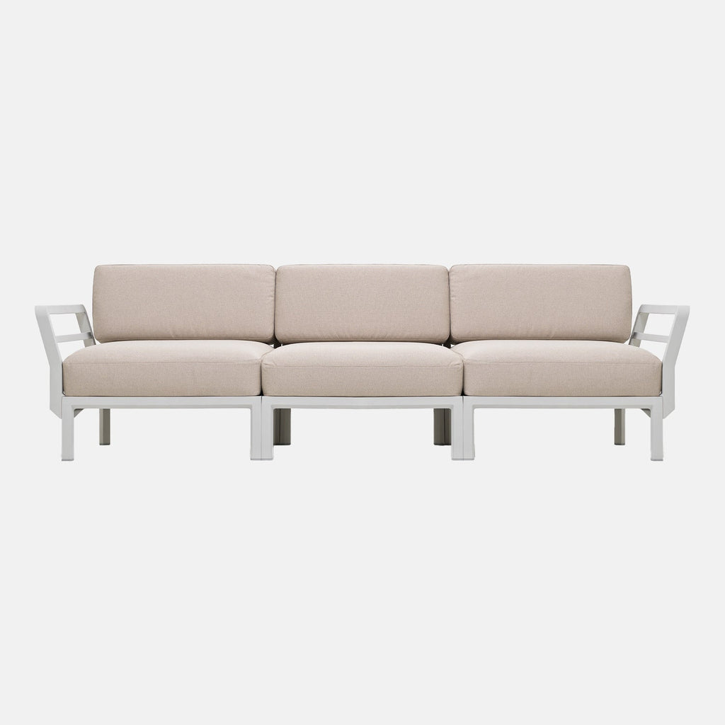 Maximo 3 Seater Sofa By Nardi - White & Perla Sunbrella