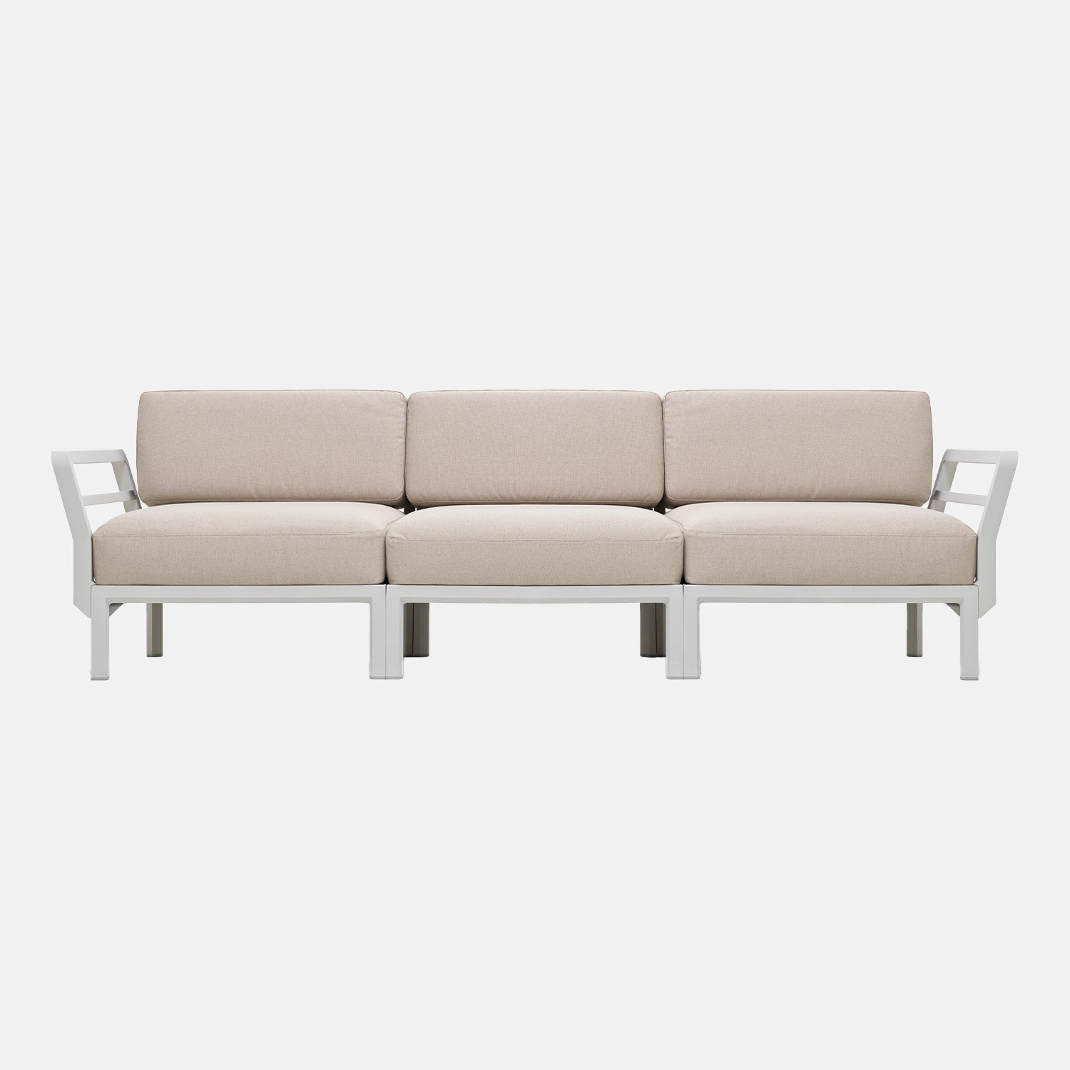 Maximo 3 Seater Sofa By Nardi - White & Perla Sunbrella