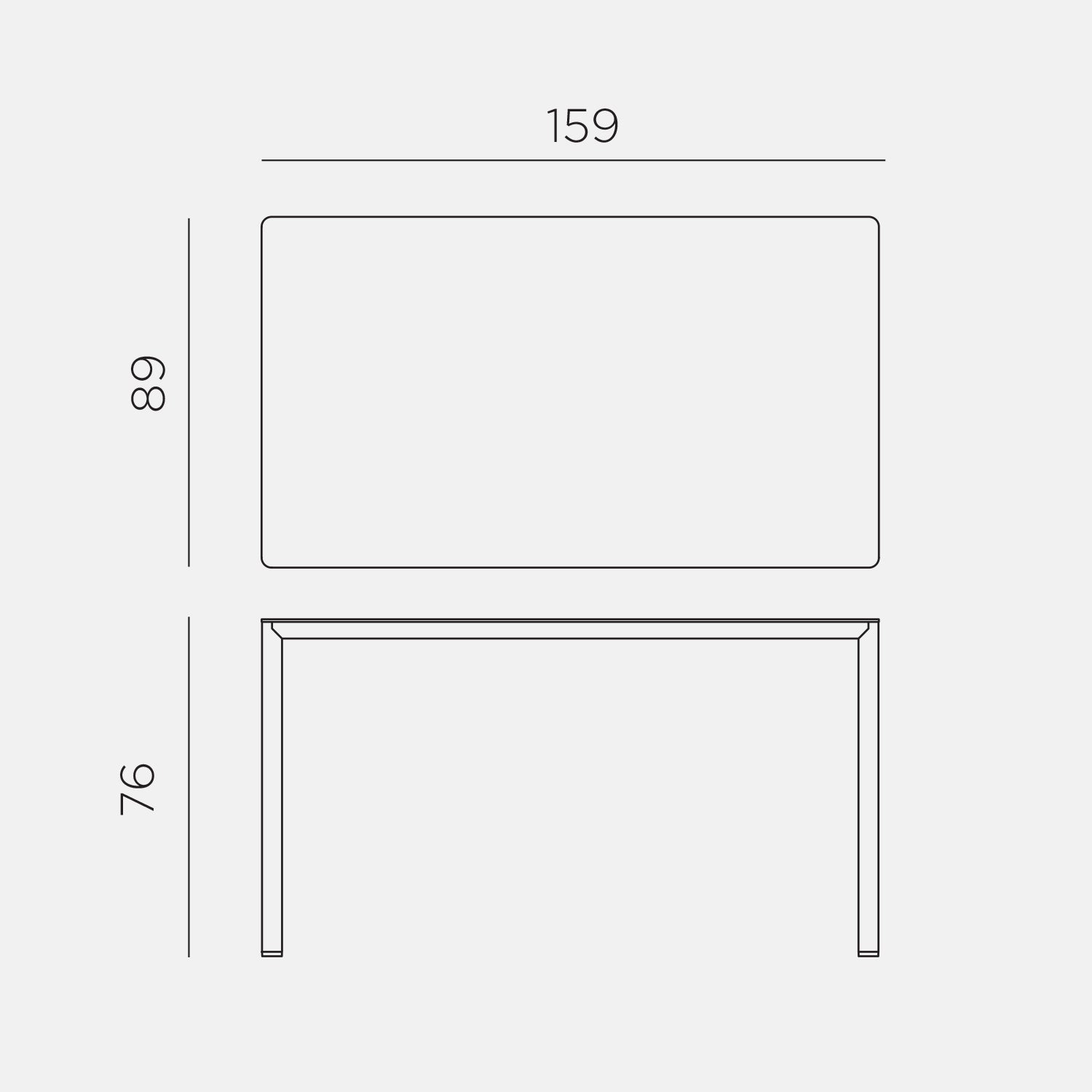 Piave 160x90 Garden Table