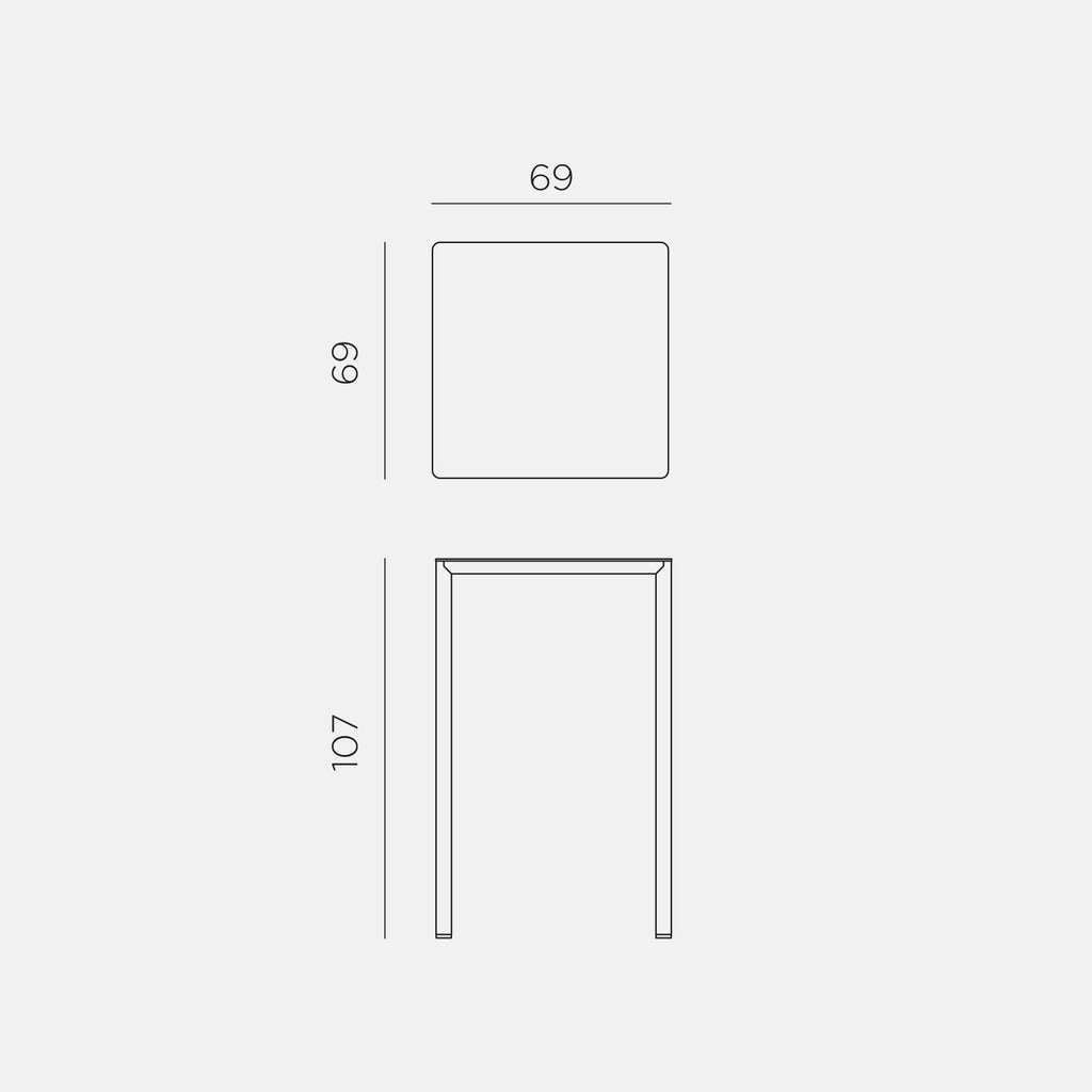 Piave 70cm High Garden Table