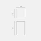 Piave 70cm High Garden Table