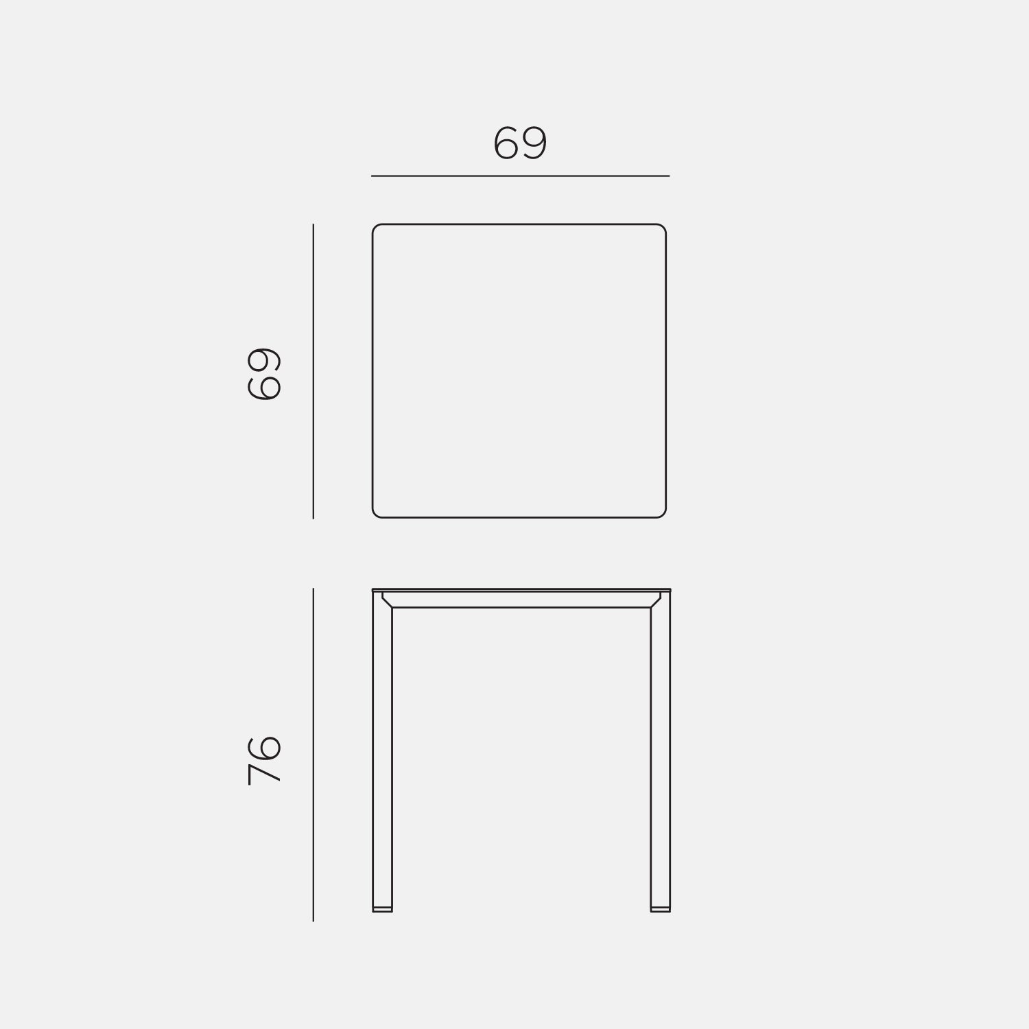 Piave 70cm Garden Table
