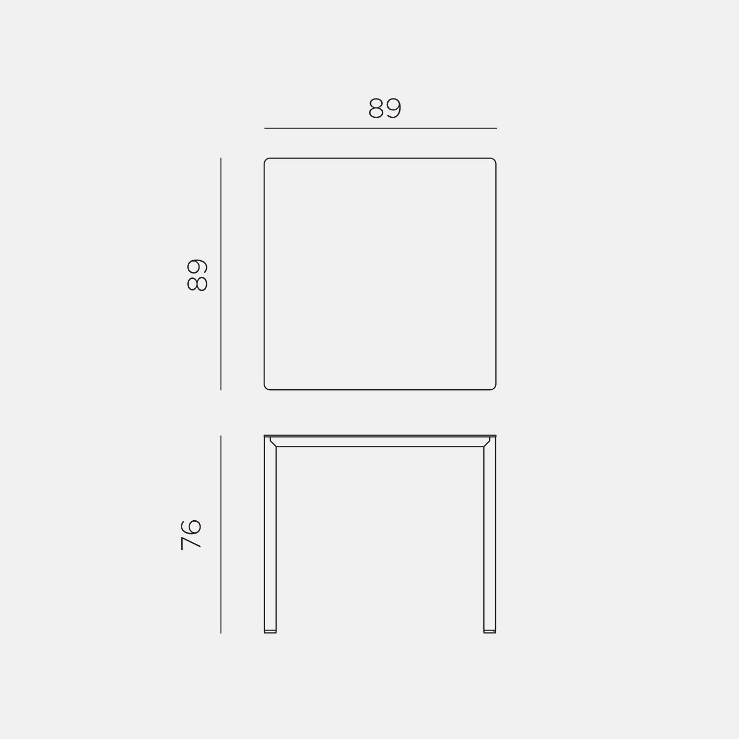 Piave 90cm Garden Table