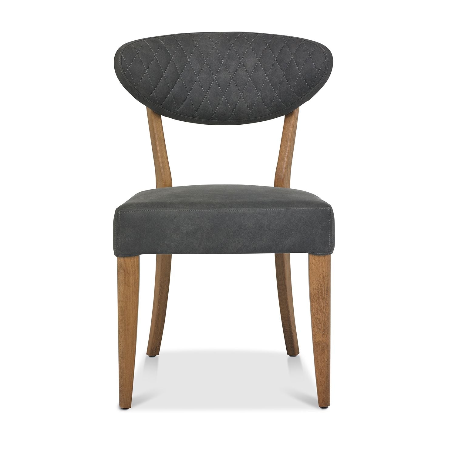 Rustic Oak Dining Chair - Dark Grey