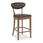 Phoenix Rustic Oak Bar Stool - Old West Vintage