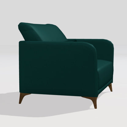 Gala Armchair Sofa bed By Fama - Venice 27 Fabric & Walnut Legs