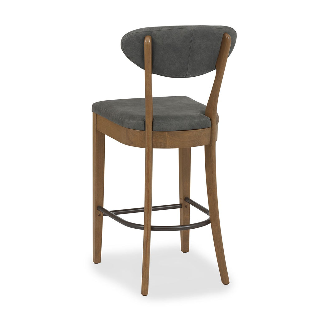 Oak Bar Stool - Dark Grey