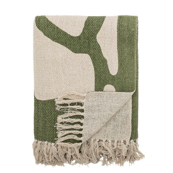 Recycled throw in the colour green, wrap yourself up to keep yourself nice a warm in the winter
