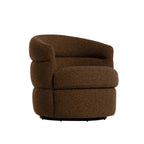 Brown swivel chair on a white background