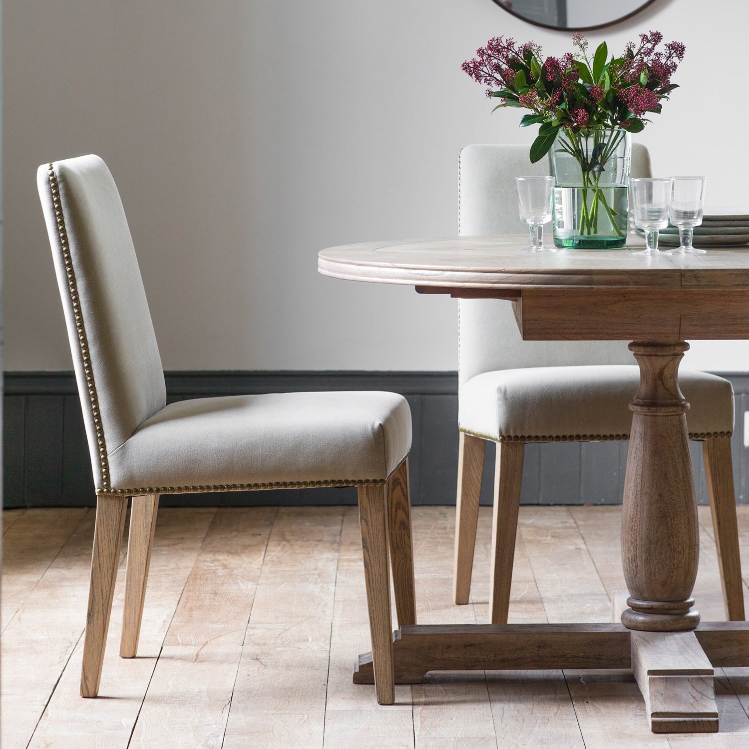 Rex Dining Chair Cement Linen  - Set Of 2