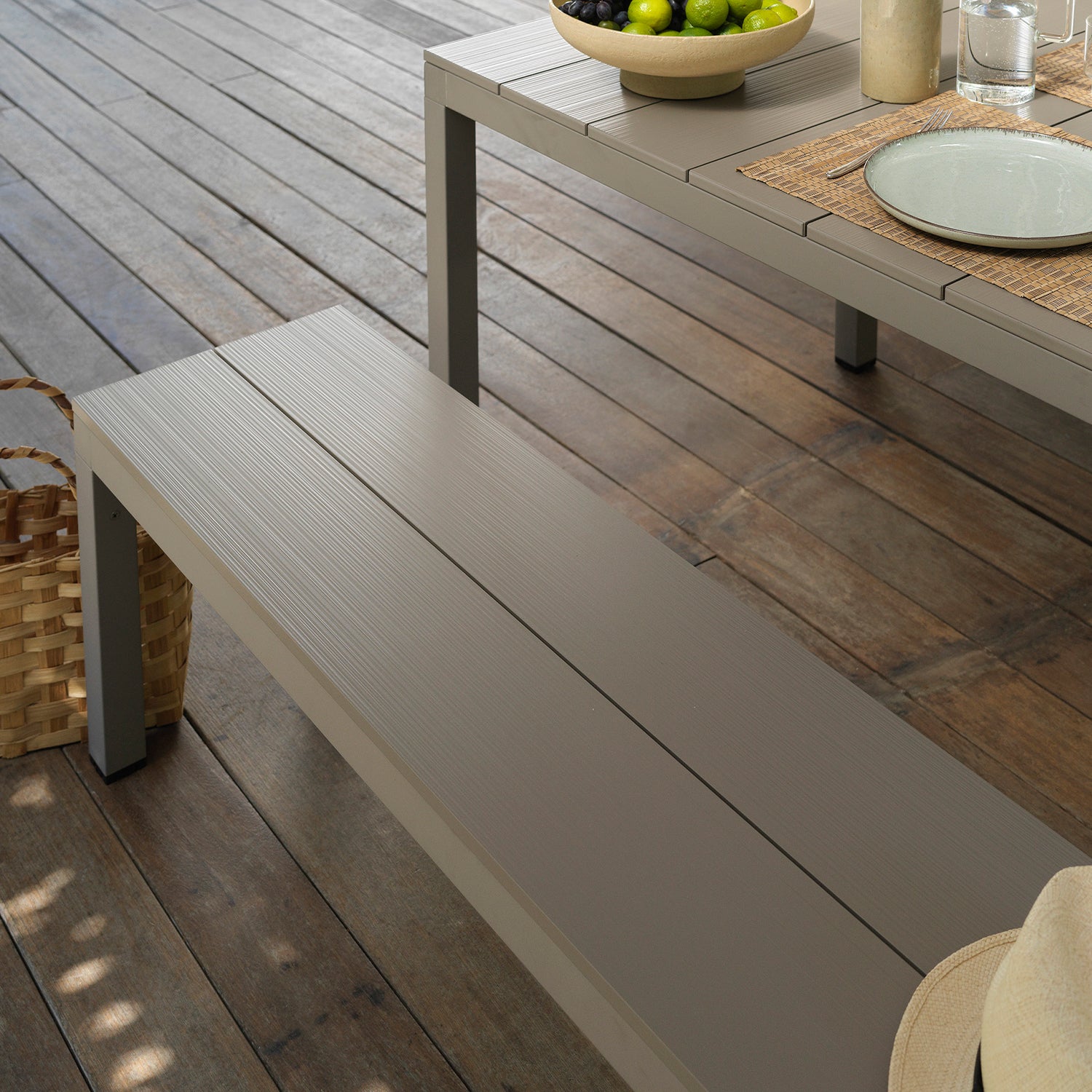 Build an outdoor dining set which can be enjoyed for years to come. Shop the Rio collection including benches, chairs and tables online.