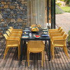 Style it out and create a mix and match look Rio table and net garden chair set. 
Seat 10 guests with the Rio 210 table.