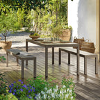Nardi Dining Set - x2 Rio Aluminium Benches & Rio 210cm Table