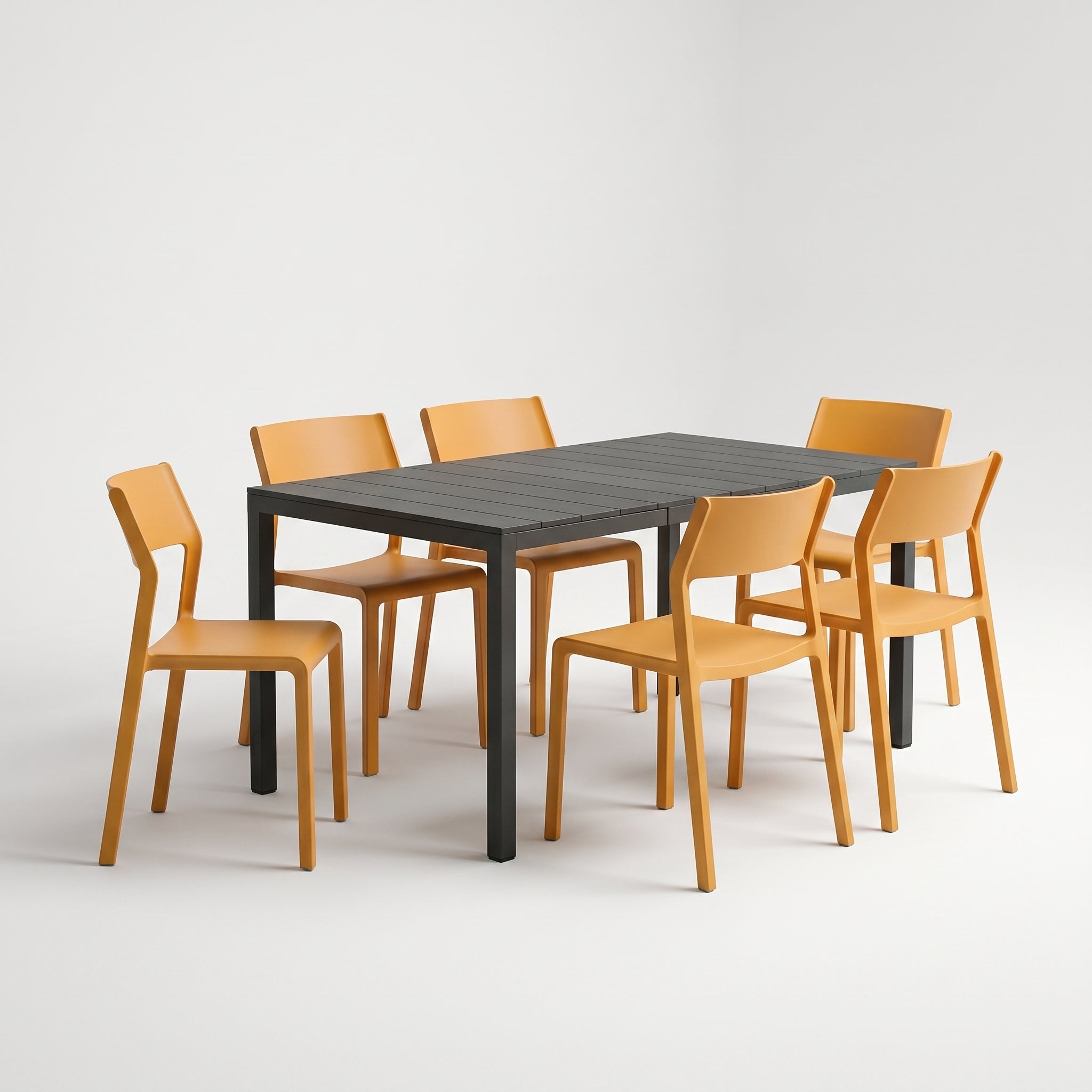 Dining Set - Rio 140 Extending Table & Trill Armless Chairs