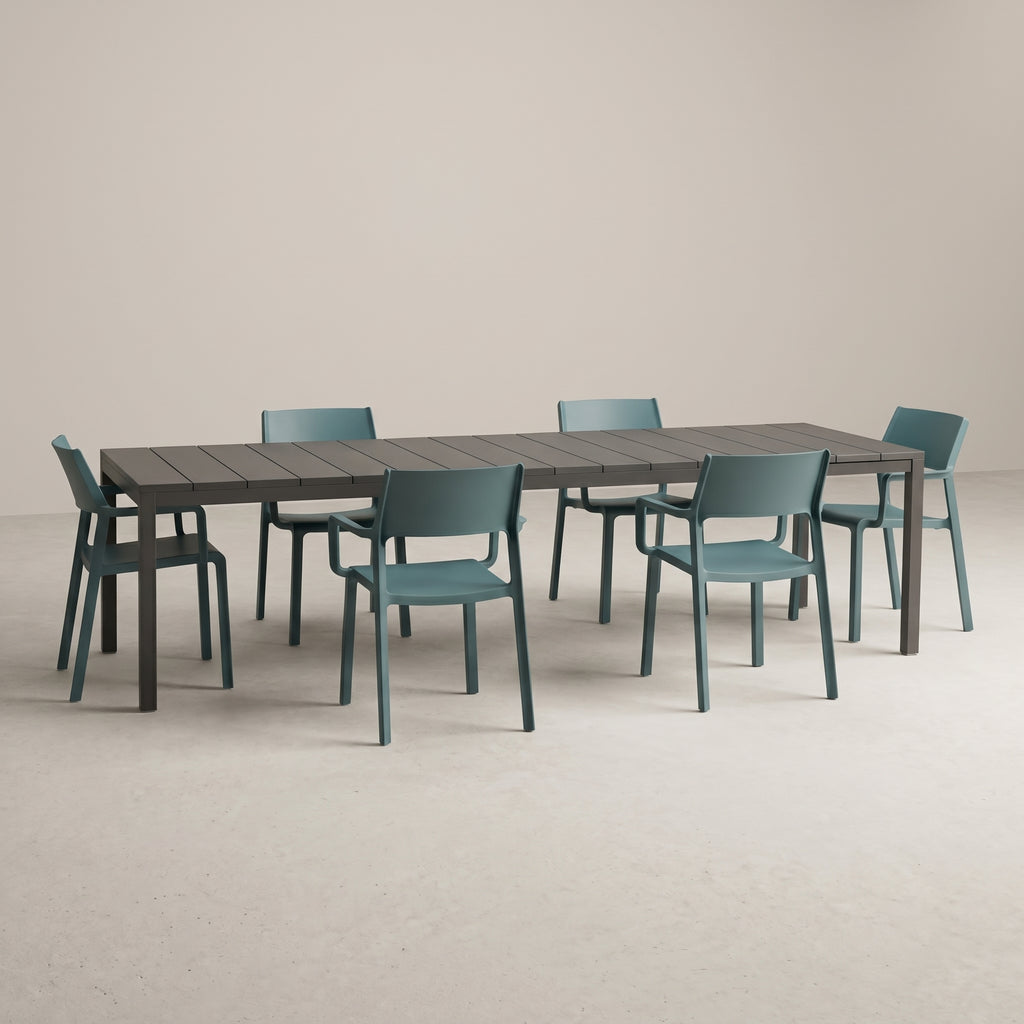 Nardi Dining Set - Rio 210 Extending Table & Trill Armchairs