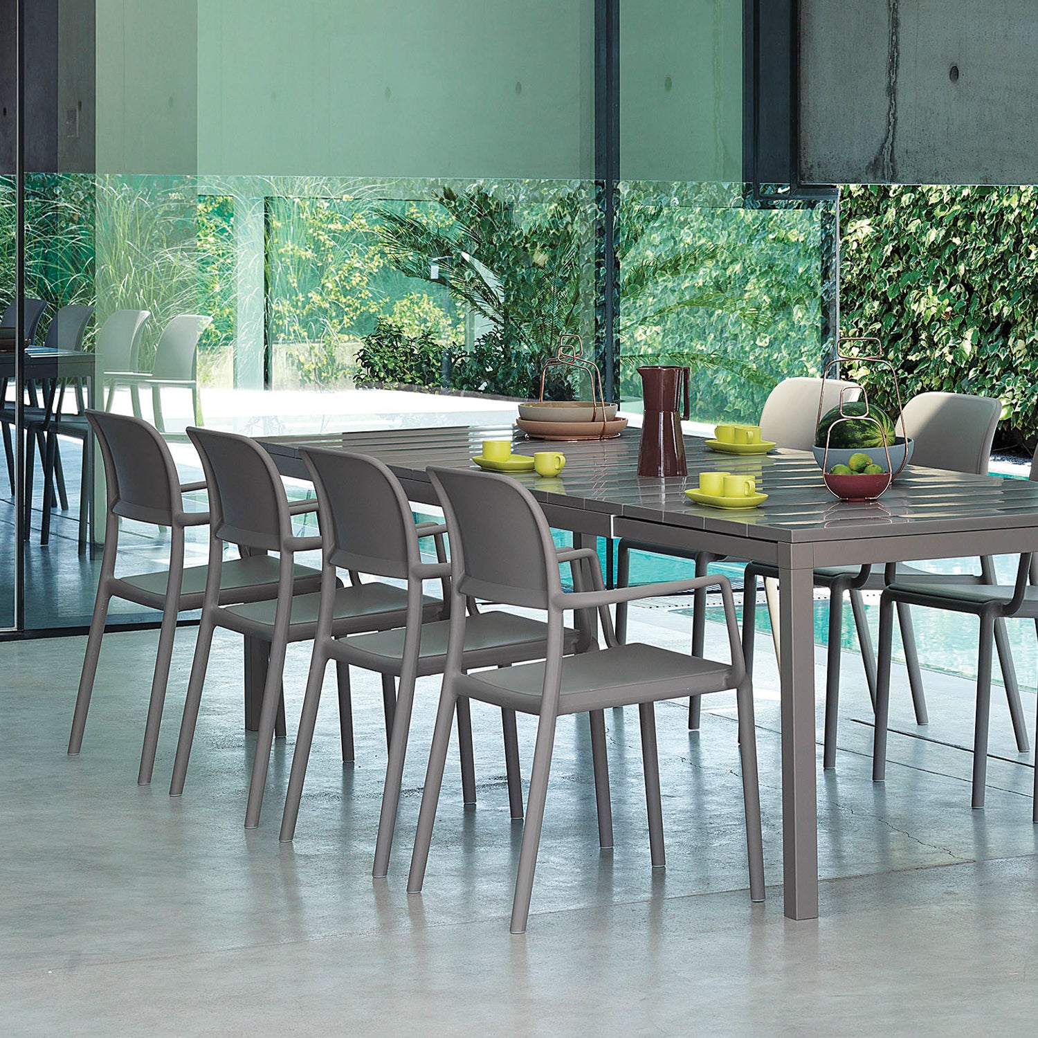 Riva Garden Chair In Taupe/ Tortora