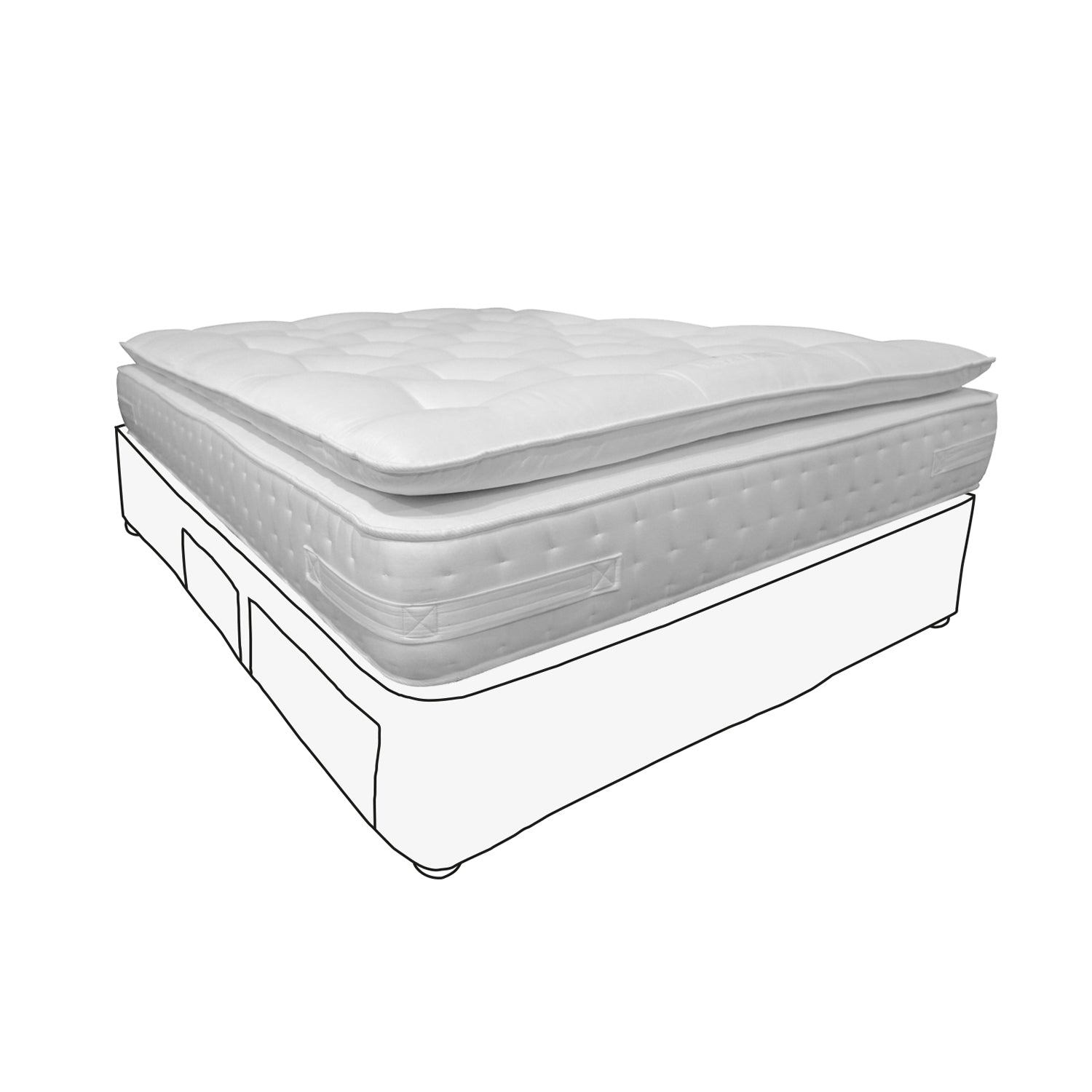 King Size - Mattress & Divan (Set Of 4 Drawers)