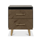 Boston Fumed Oak & Peppercorn Nightstand