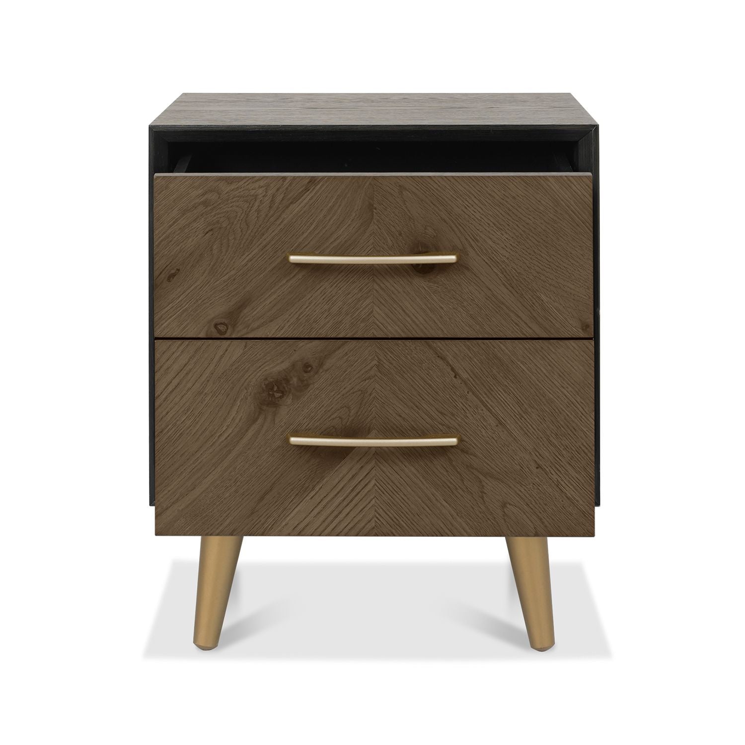 Boston Fumed Oak & Peppercorn Nightstand
