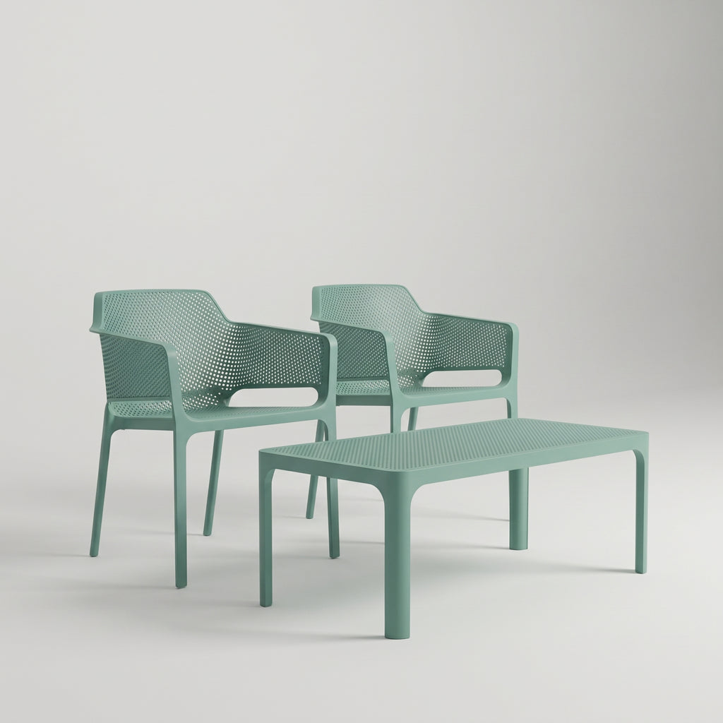 Nardi Garden Set - Net Table 100 & x2 Net Garden Chairs