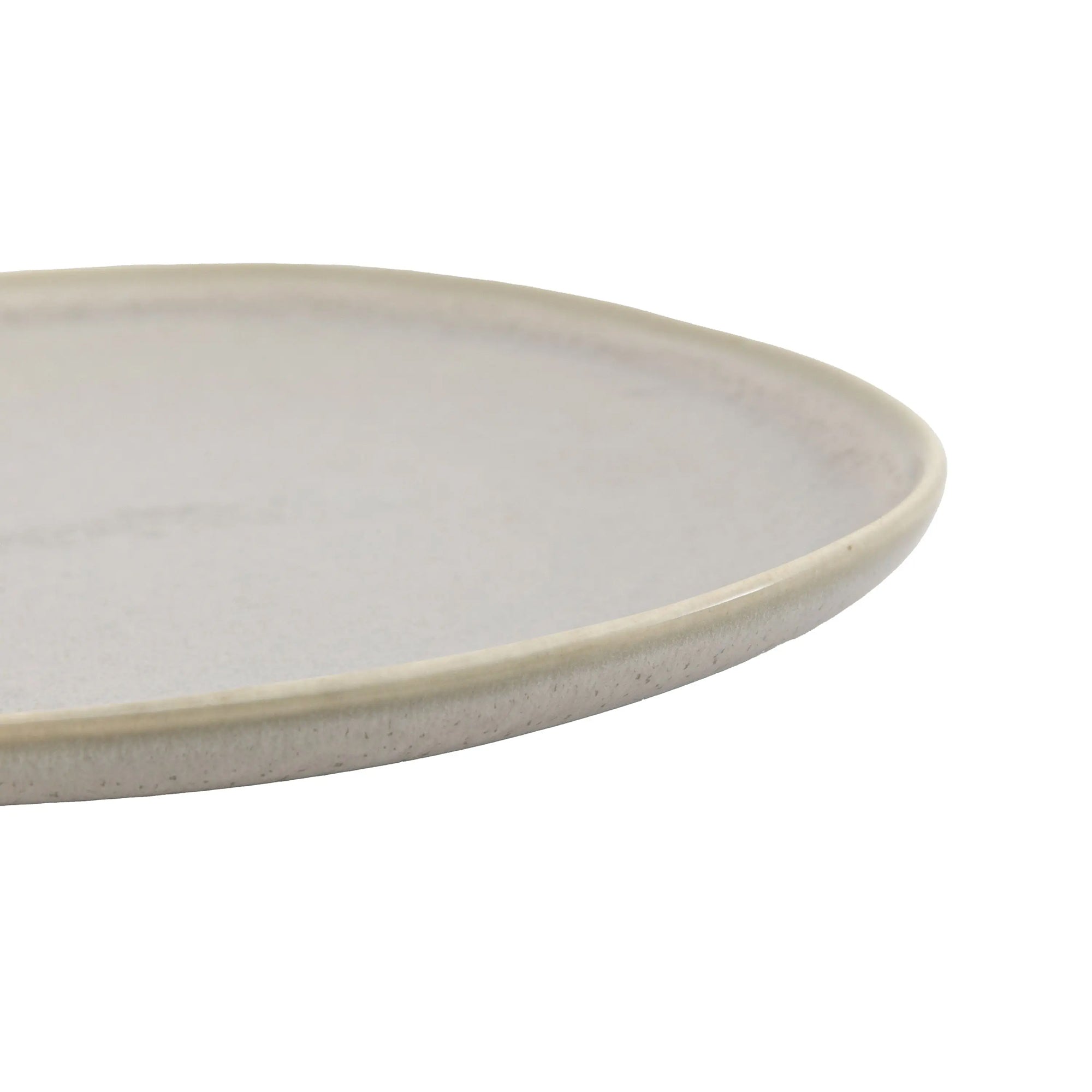 Elegant ceramic side plate in stone and dove grey