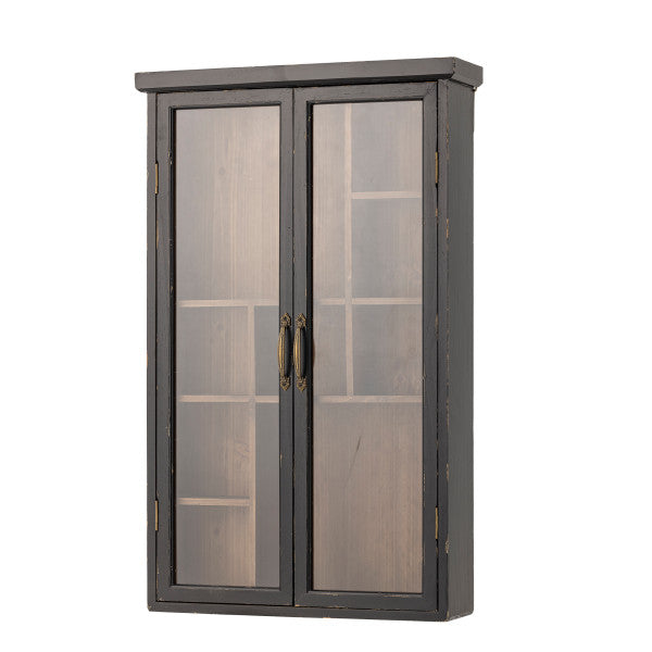 Black cabinet with modern lines and spacious storage, perfect for adding bold elegance to any room.