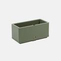 Sipario modular green rectangular planter box on a white background