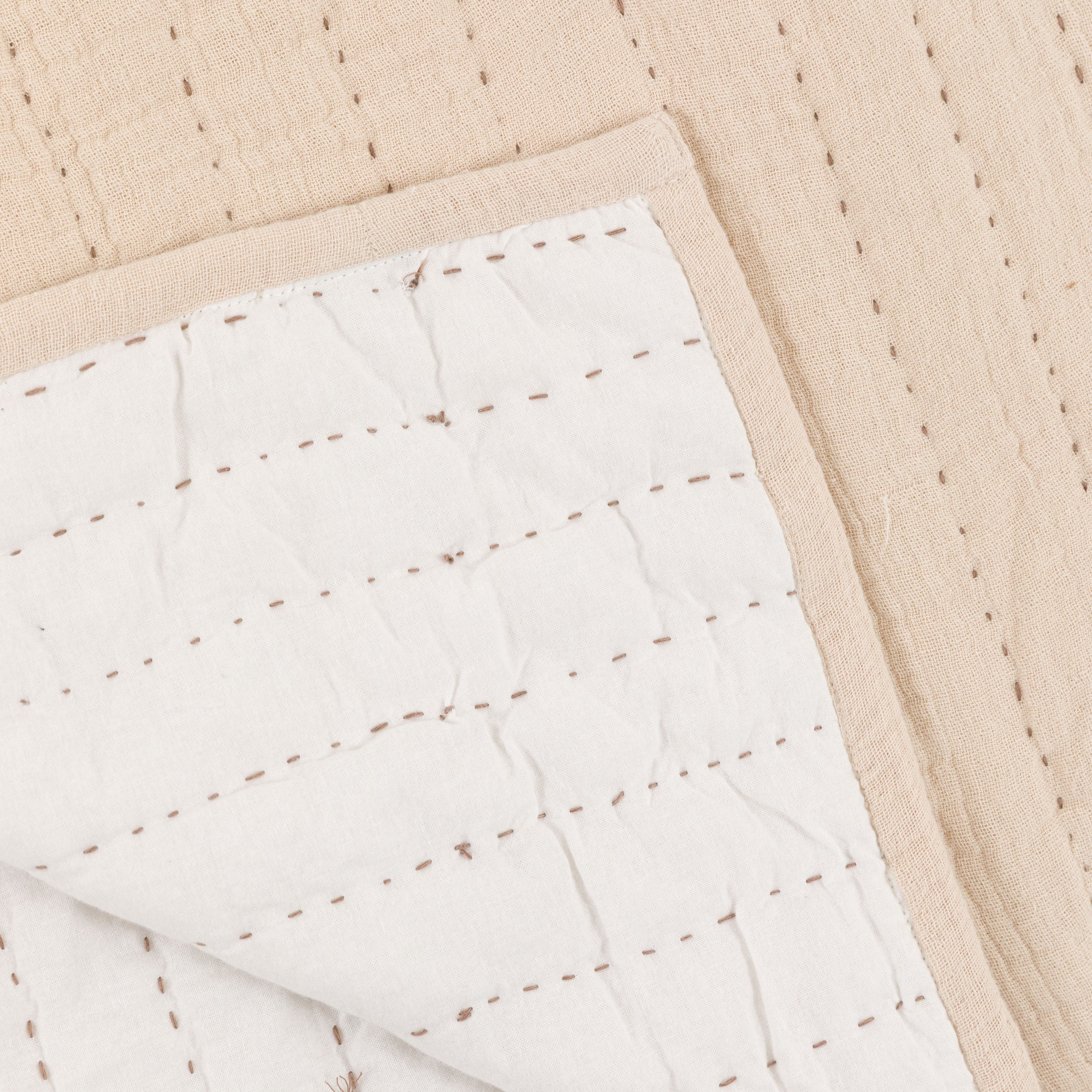 Elegant taupe bedspread with soft finish