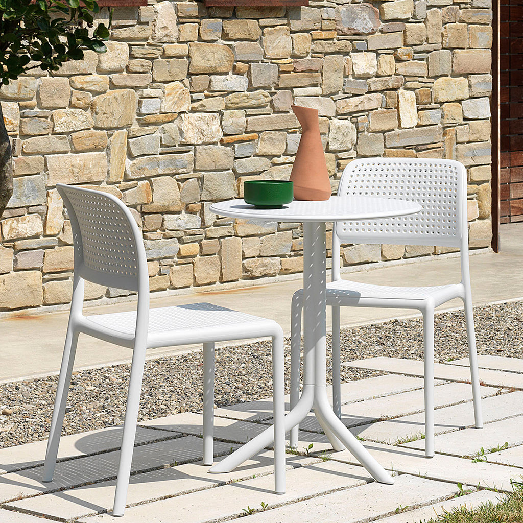 Italian style garden tables. Imported to the UK. Recyclable materials, so great for the planet.