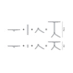 The Step garden table transforms from 40cm in height to a cool bistro dining table at 76.5cm.