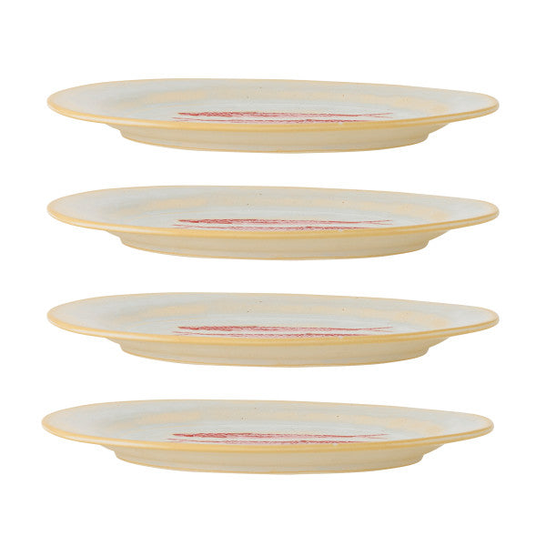 Ceramic red fish plate with hand-painted design
