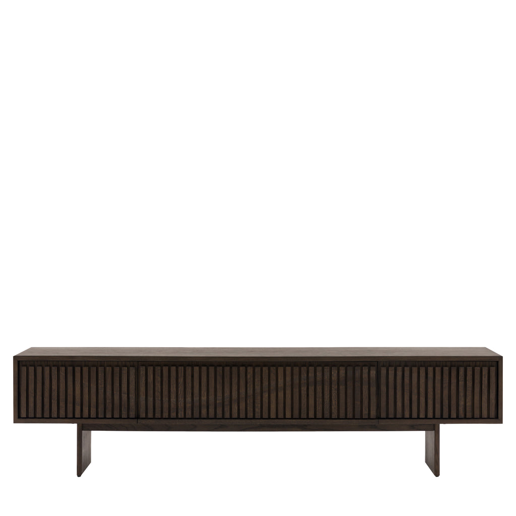 Walnut TV unit with minimalist interior styling